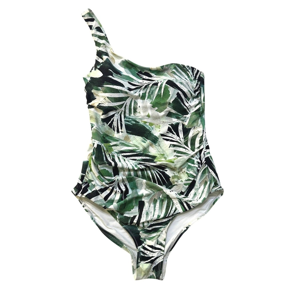 Nip Tuck One Piece Swimsuit One Shoulder Tummy Control Multy Fit Cup Sz 6 Resort